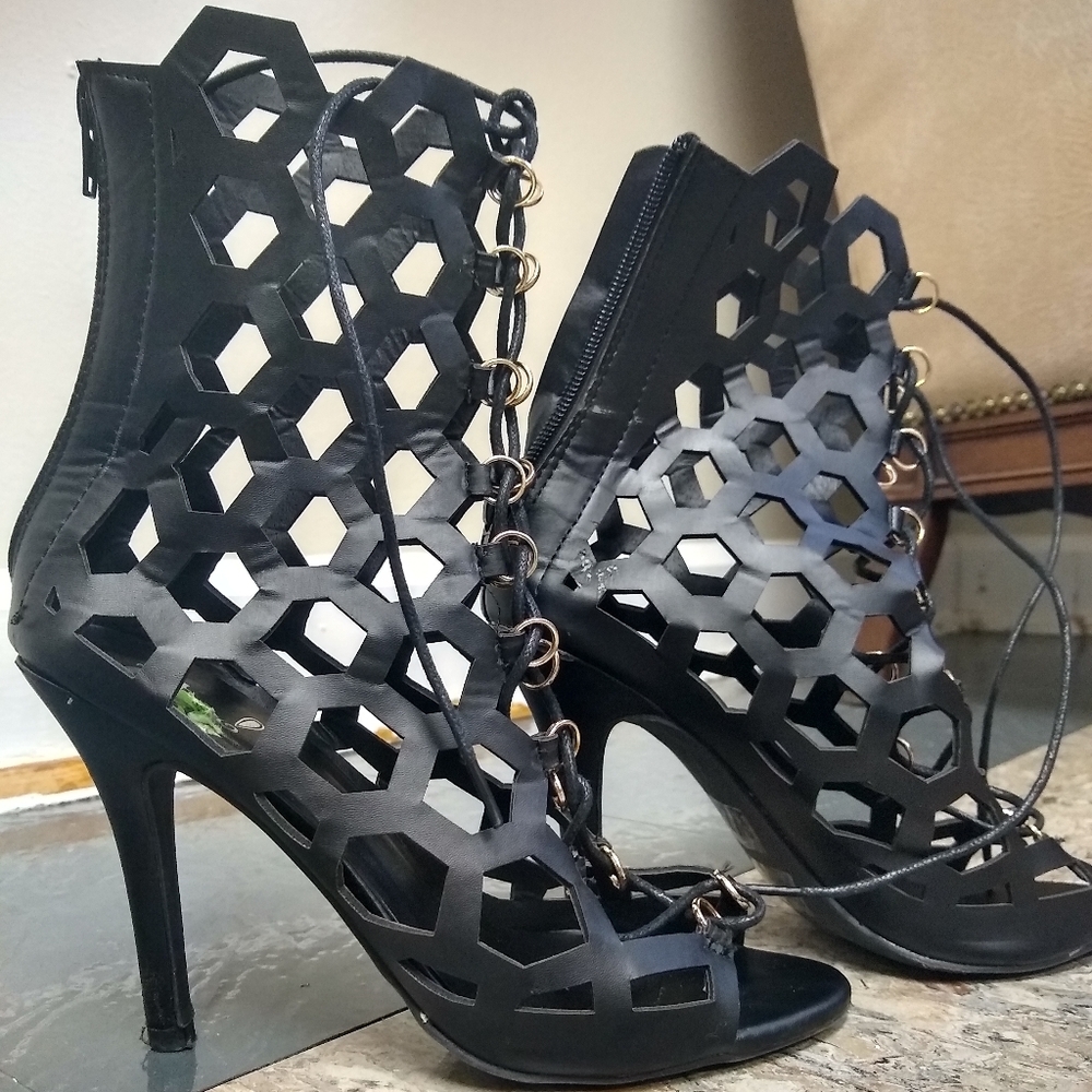 Lace Up Boot Heels
